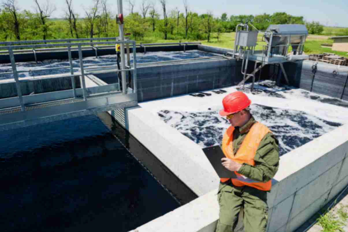 Sewage water treatment worker